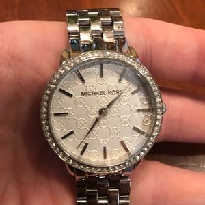Argyle White Logo Dial Michael Kors Ladies Watch